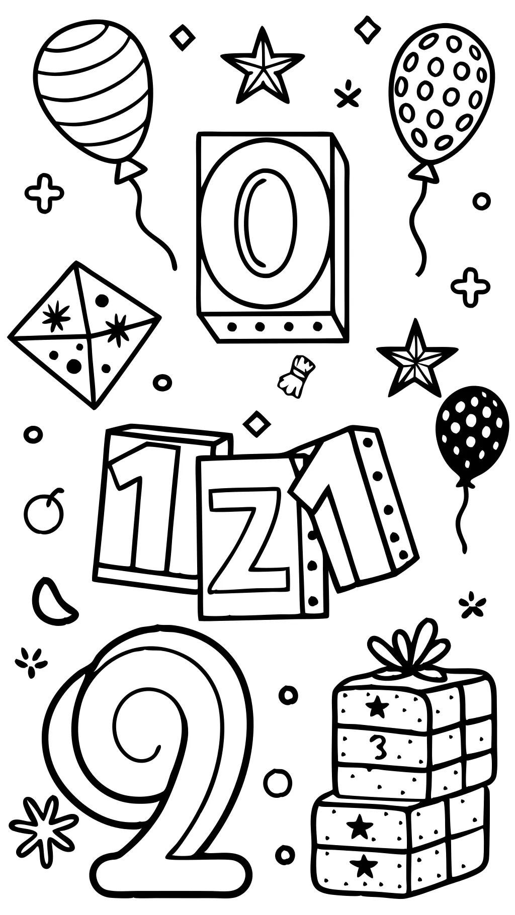 number block coloring page